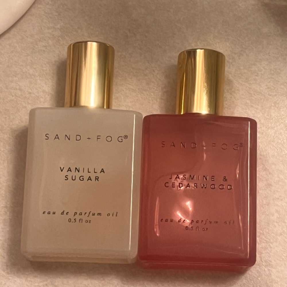 SAND + FOG Vanilla Sugar and Jasmine & Cedarwood Eau de Parfum Oil Set